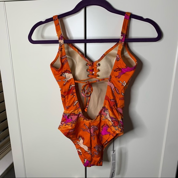 NWT Rosa Chá Brazilian One-Piece Horse Print Swimsuit - Picture 8 of 16